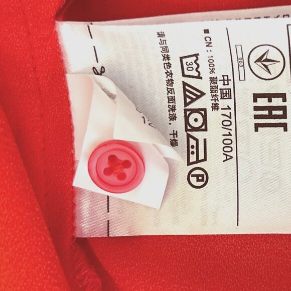 Gap SZ XL Red Orange Peasant Dress Career Preppy Classic Wardrobe Staple Casual - Picture 8 of 8